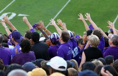 Fans cheer on NorthWestern University's football team, the Wildcats. Photo Courtesy of Larry Darling/Flickr